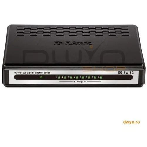 D-Link D-Link, Switch Desktop 8 porturi 10/100/1000, plastic, D-LinkGO