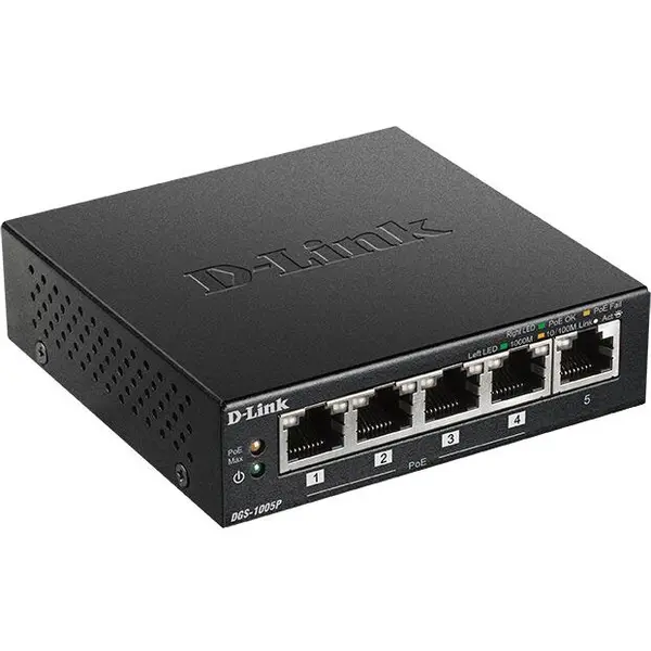 D-Link Switch D-Link DGS-1005P 5 Porturi PoE