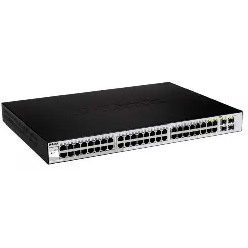 D-Link Switch D-Link DGS-1210-48/E, Layer 2, 48 porturi Gigabit, 4 SFP Combo, Management