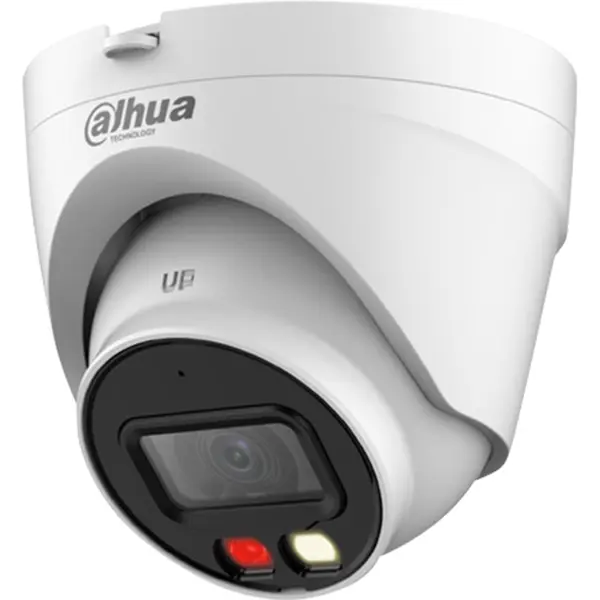 Dahua Camera IP Dahua, 4MP, Dome, microfon, Dual Light, lentila 2.8 mm, IR 30 m, Alb