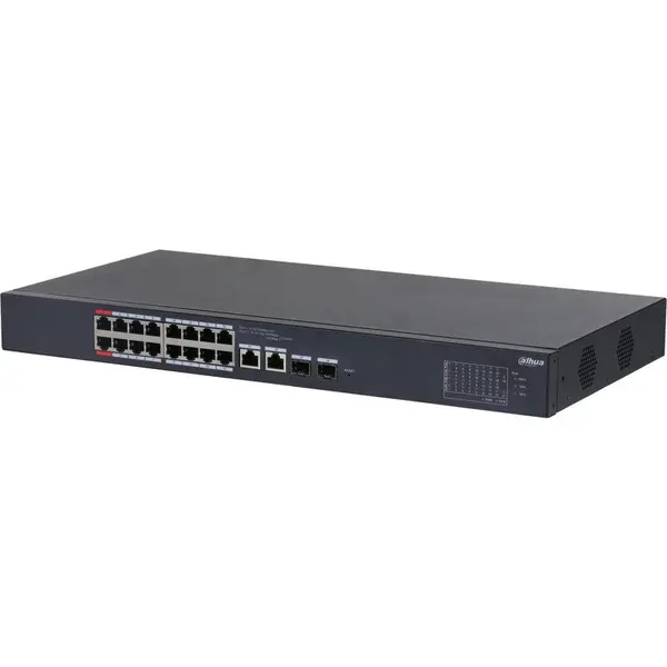 Dahua Switch Dahua CS4218-16ET-135, 16 porturi, cu mangement, Negru