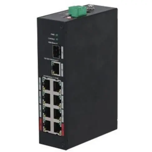 Dahua Switch PoE Industrial 8 porturi, 1x Gigabit, 1x SFP, 96W, Dahua PFS3110-8ET-96-V2