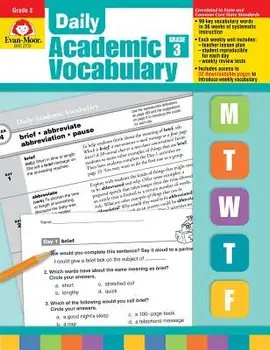 Daily Academic Vocabulary Grade 3 [With Transparencies], Paperback/Evan-Moor Educational Publishers