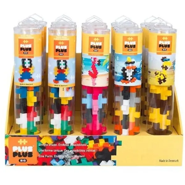 Dante Jucarie de constructie Dante Plus Plus Big tubes Animals, 15 piese, Plastic fara BPA