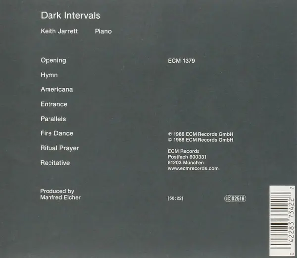 Dark Intervals | Keith Jarrett
