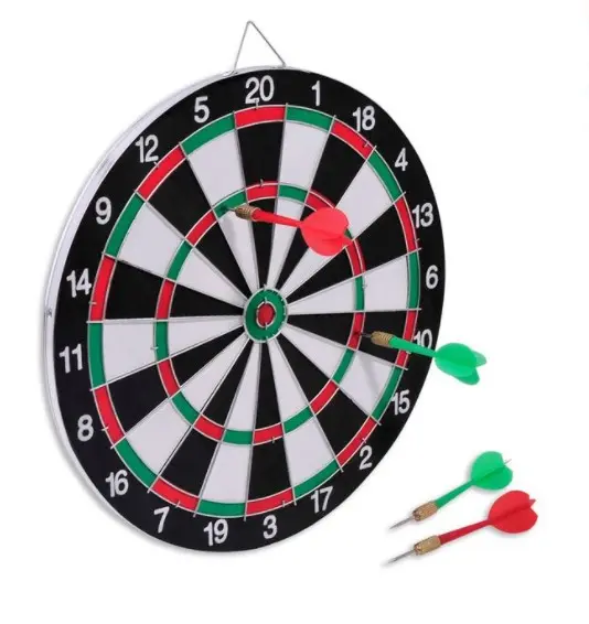 Darts cu 4 sageti, 30 cm, Multicolor