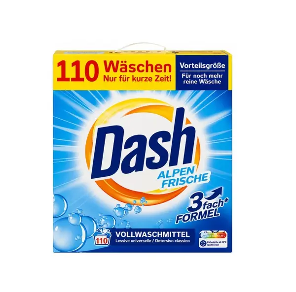 Dash Detergent automat, 5.5 kg, 110 spalari, Alpen Frische