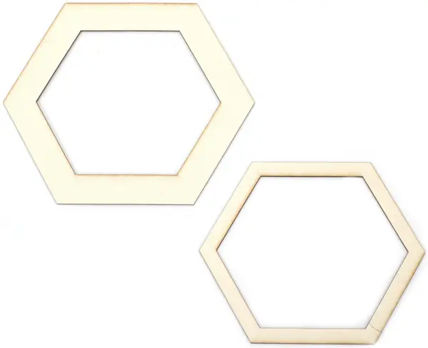 Decor de carton pentru un album Em Art - Hexagon, 17 x 14 cm
