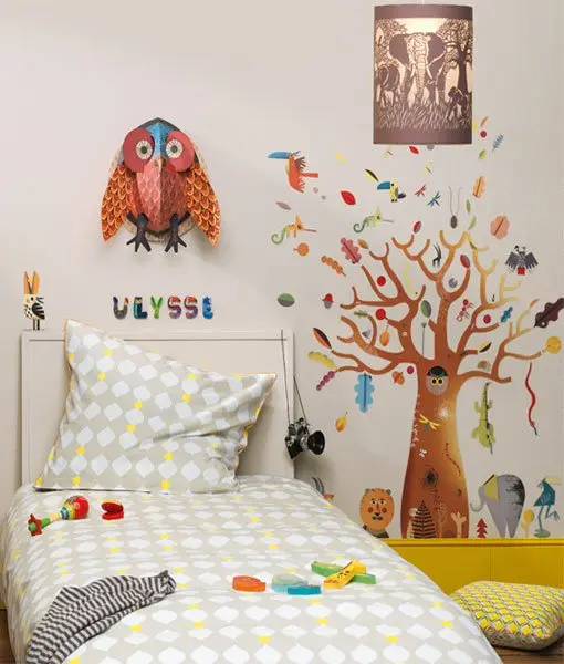 Decoratie pop-up Bufnita colorata