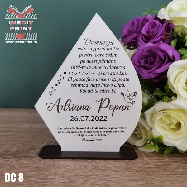 Decoratiune Botez DC8 17x13cm