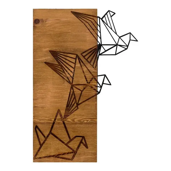 Decoratiune de perete Perdon, Pako World, Lemn de pin, Natural, 30x3x60 cm