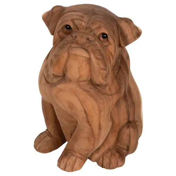 Decoratiune LIRAN BULLDOG NATURAL - Lemn