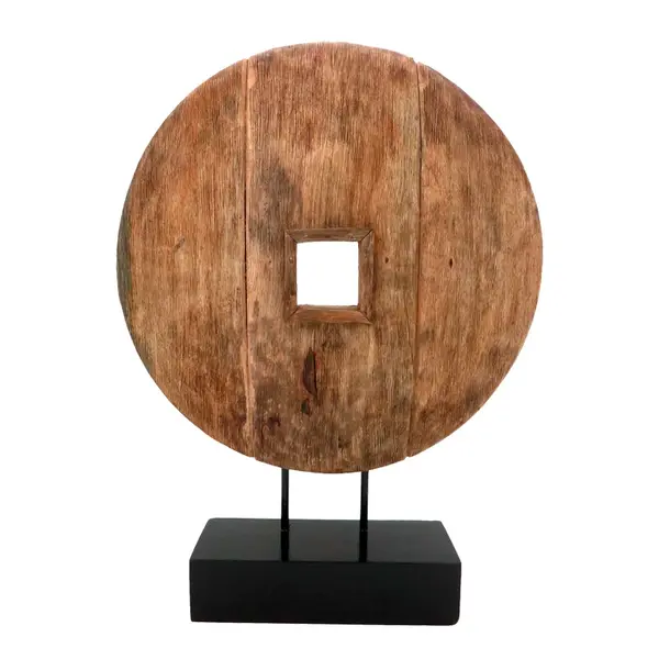 Decoratiune masa Cart lemn de mango natural si fier 40x9x54 cm