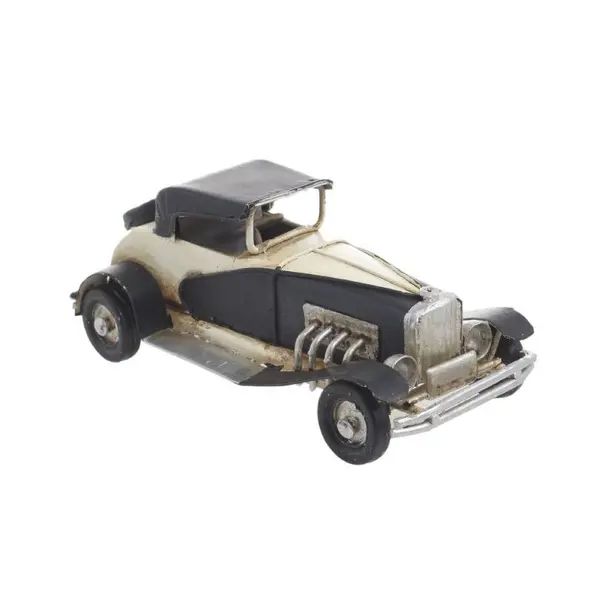 decoratiune metalica auto bej/negru, 11x5x4.5