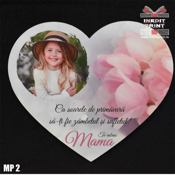Decoratiune personalizata cu magnet inima MM2 10cm