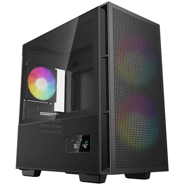 Deepcool Carcasa DeepCool CH360 DIGITAL, Mid-Tower, fara sursa, ATX, Negru