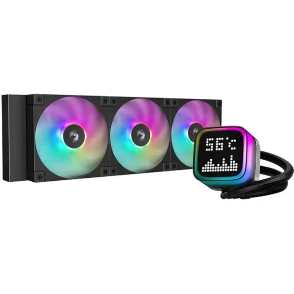 Deepcool Cooler CPU DeepCool LP360, 360mm, racire cu apa, ARGB, 3 ventilatoare, Negru