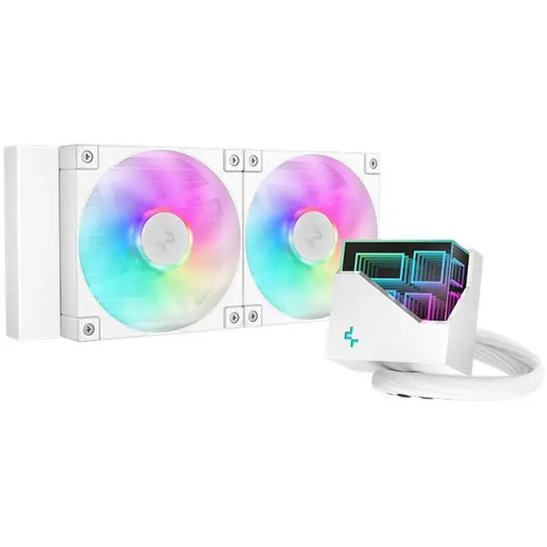 Deepcool Cooler CPU DeepCool LT240 ARGB, racire cu apa, 2 ventilatoare, Alb