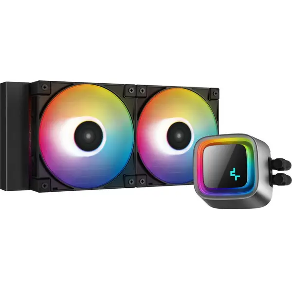 Deepcool Cooler Procesor DEEPCOOL LS520 NEGRU, marime radiator 120mm, 2 ventilatoare ARGB, Intel/ AMD