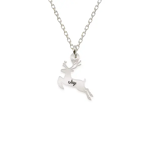 Deer - Colier personalizat ren si nume din argint 925