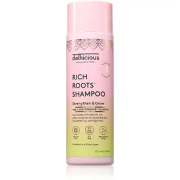 delhicious RICH ROOTS Strengthen & Moisturise Shampoo sampon fortifiant cu efect de hidratare