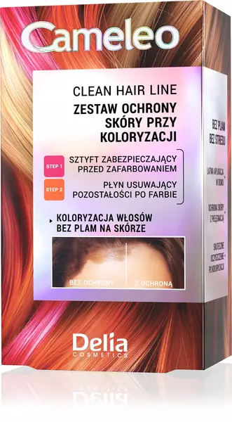 Delia Cameleo Kit de protecție a vopselei Clean Hair Line, 50 ml + 4.2 g