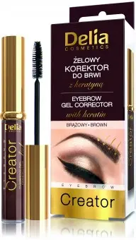 Delia Cosmetics Gel corector pentru sprancene cu keratina negru 7 ml