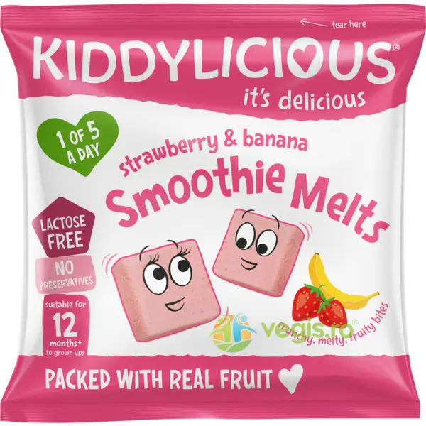 Delicii din Fructe (Banane si Capsuni) pentru Copii +12 Luni fara Lactoza 6g