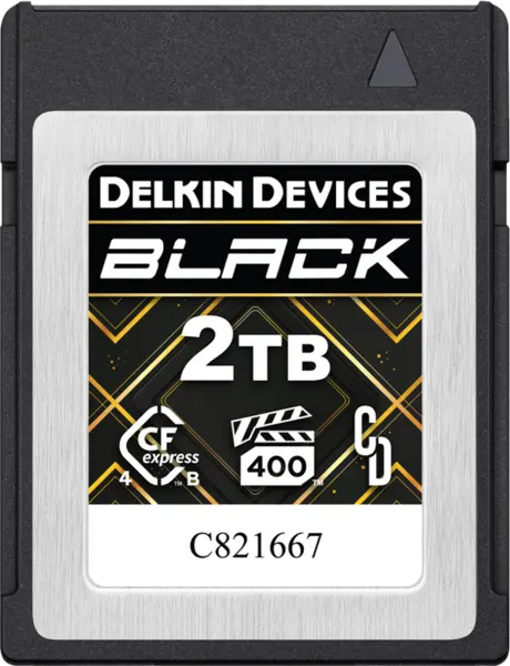 Delkin CFexpress 4.0 BLACK | Type B | R3700/W3220 (VPG400) 2TB, Card memorie CFExpress