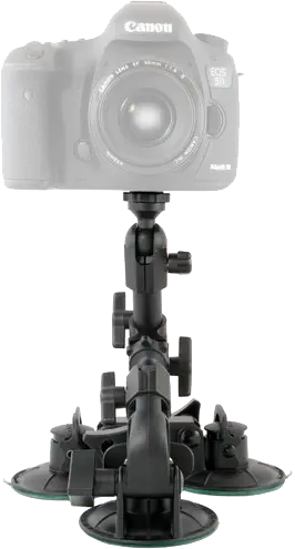 Delkin Fat Gecko Camera Mounts - FG Triple Suction, Suport cu trei ventuze pentru camera foto