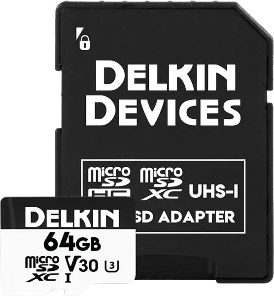 Delkin microSDXC Trail Cam Hyperspeed R100/W75 (V30) 64GB, Card memorie SD
