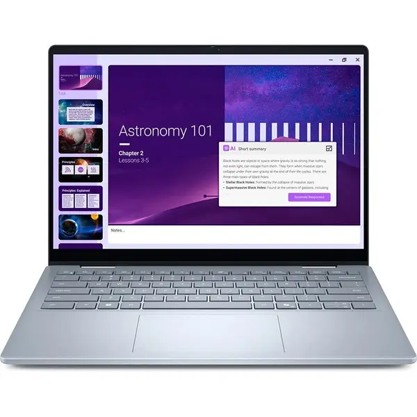 Dell Laptop 2 in 1 Dell 14 Plus DB04250, Intel Core Ultra 7 256V, 14 inch WUXGA Touch, 16GB RAM, 1TB SSD, Windows 11 Pro, Albastru