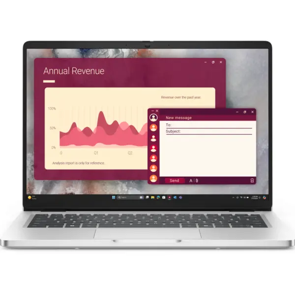 Dell Laptop Dell Pro 14 PC14250, 14 inch, Full HD+, procesor Intel Core Ultra 7 265U (12M Cache, pana la 5.30 GHz), 16GB RAM, 512GB SSD, Intel Graphics, Windows 11 Pro, Argintiu