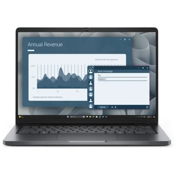 Dell Laptop Dell Pro 14 PC14255, Procesor AMD Ryzen 5 220, Display 14 FHD+, RAM 16GB DDR5, 512GB SSD, AMD Radeon 740M, Windows 11 Pro, Negru/Gri