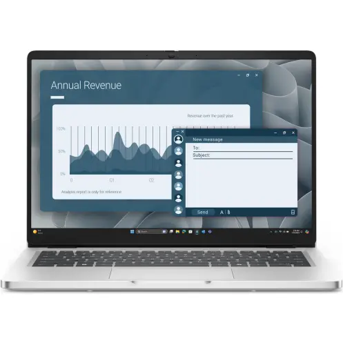 Dell Laptop Dell Pro 14 PC14255, procesor AMD Ryzen AI 7 350, 14 inch, WUXGA, RAM 16GB, SSD 512GB, AMD Radeon 860M graphics, Windows 11 Pro, Argintiu