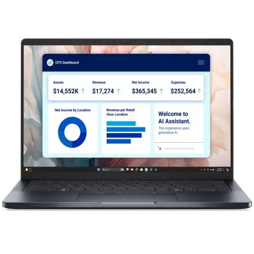 Dell Laptop Dell Pro 14 Premium PA14250, Intel Core Ultra 7 266V, 14 inch WUXGA, 16GB RAM, 512GB SSD, Windows 11 Pro, Gri (INT Keyboard)