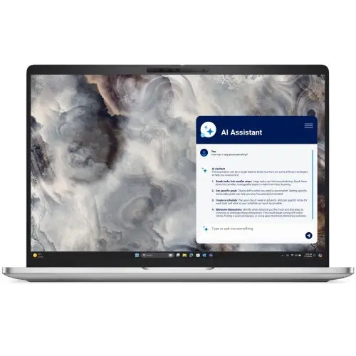 Dell Laptop Dell Pro 16 Plus PB16250, Intel Core Ultra 7 265U, 16 inch WUXGA, 16GB RAM, SSD 1TB SSD, Windows 11 Pro, Argintiu (INT Keyboard)