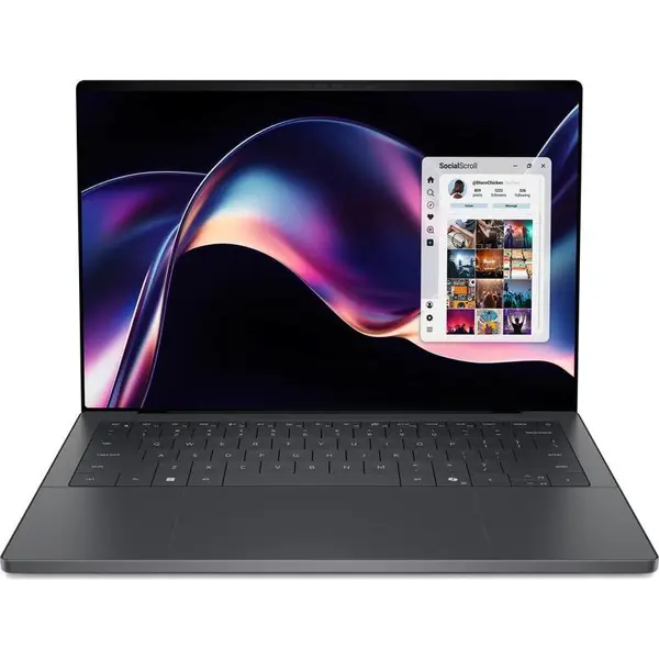 Dell Laptop DELL XPS 14 DA14260, Procesor Intel® Core™ Ultra X7 358H (18M Cache, pana la 4.80 GHz) 14 2.8K OLED 20-120Hz Touch, 32GB LPDDR5X 7467 MHz, 1TB SSD, Intel Arc B390 Graphics, Windows 11 Pro, Gri