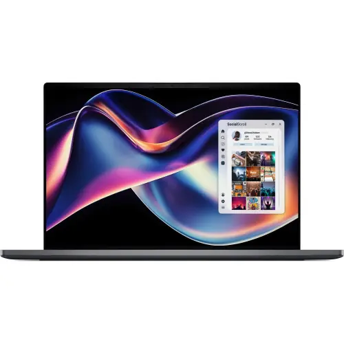 Dell Laptop Dell XPS 16 DA16260 cu procesor Intel Core Ultra, 16 inch 3.2K OLED Touch, 32GB RAM, 1TB SSD, Windows 11 Pro