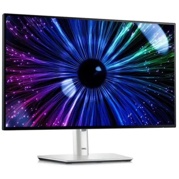 Dell Monitor IPS LED Dell LED UltraSharp U2424HE, 23.8 inch, Full HD (1920 x 1080), HDMI, DisplayPort, Pivot, 120 Hz, 5 ms, Argintiu
