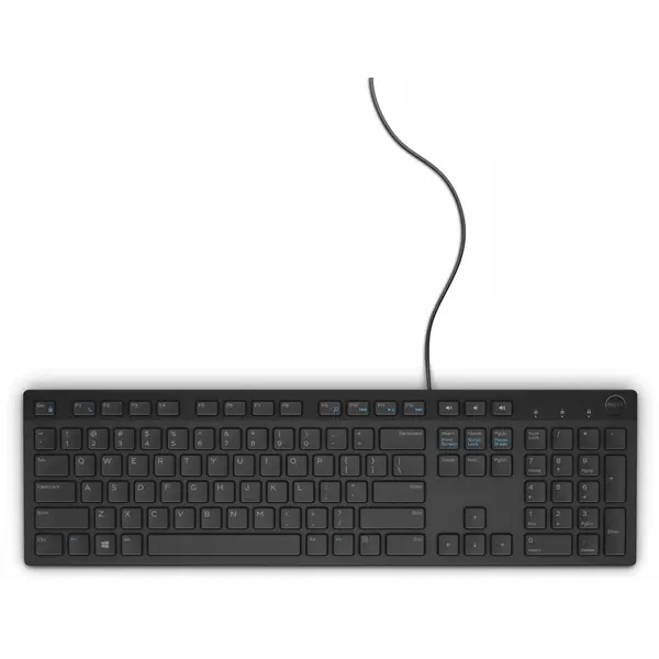 Dell Tastatura Dell 580-ADGR, QWERTY, cu fir, full-size, Negru