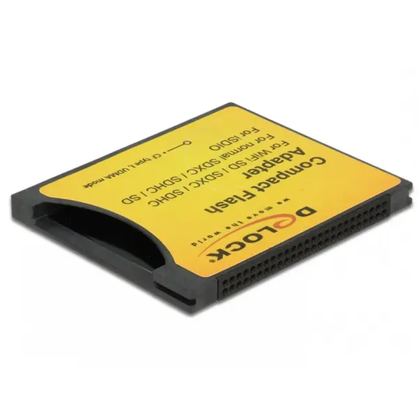 Delock Adaptor Compact Flash tip I la iSDIO (WiFi SD), SDHC, SDXC, Delock 62637