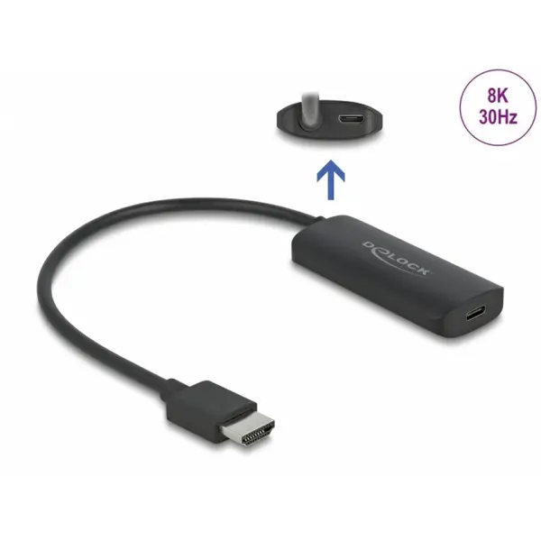 Delock Adaptor HDMI la USB type C (DP Alt Mode) 8K30Hz T-M, Delock 64212