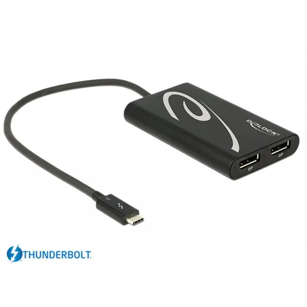 Delock Adaptor Thunderbolt 3 (USB-C) la 2 x Displayport T-M 4K 60Hz, Delock 62708