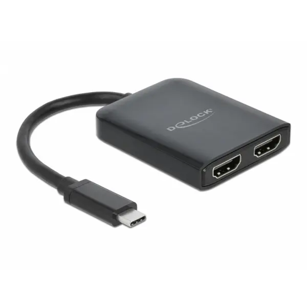 Delock Adaptor USB-C (DP Alt Mode) la 2 x HDMI MST / VXP, Delock 87755