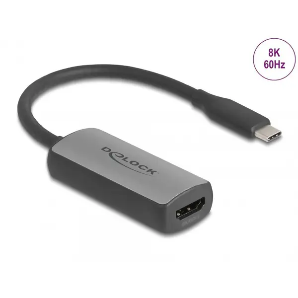 Delock Adaptor USB Type C la HDMI (DP Alt Mode) 8K60Hz HDR/HDCP, Delock 64264
