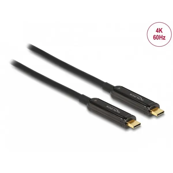 Delock Cablu activ optic video USB type C 4K60Hz T-T 10m, Delock 84103