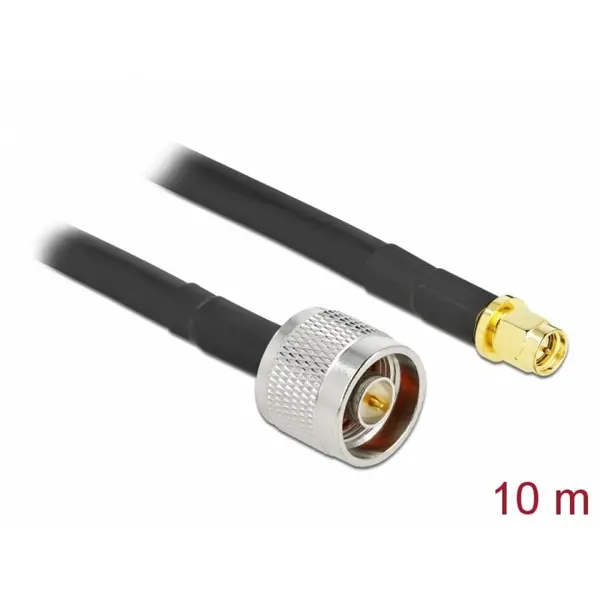 Delock Cablu antena Delock 90449, tip N la SMA, tip cablu LMR300, Impedanta 50 Ohm, lungime 10 m