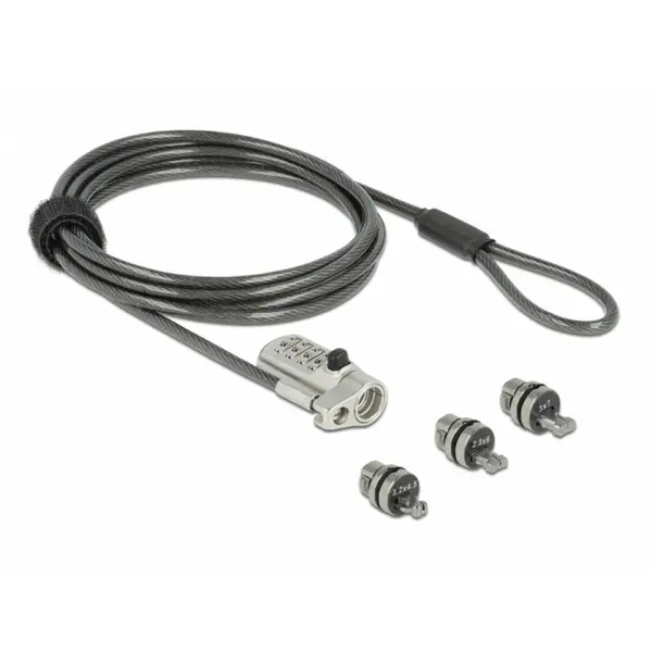 Delock Cablu de securitate laptop pentru slot Kensington / Noble Wedge / Nano, Navilock 20677