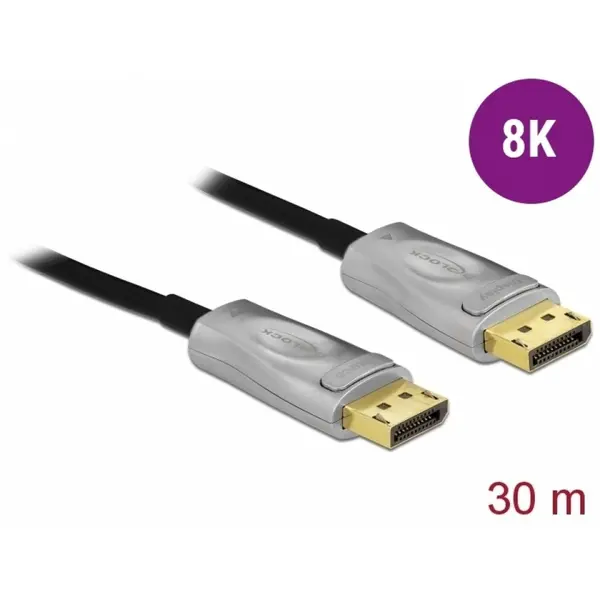 Delock Cablu DisplayPort activ optic v1.4 8K60Hz/4K144Hz T-T 30m, Delock 85889